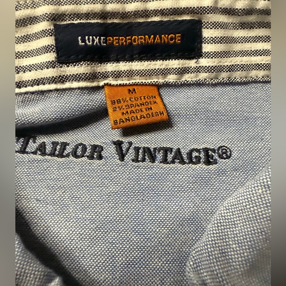 New TAILOR VINTAGE DUTCH BLUE AIROTEC STRETCH LONG SLEEVE SHIRT M - Picture 7 of 8